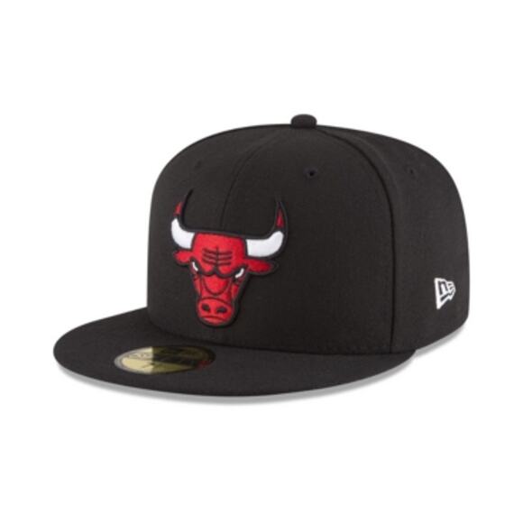 NWT  New Era NBA Chicago Bulls Men's Official 59FIFTY Fitted Cap, 8, Black - Picture 1 of 1